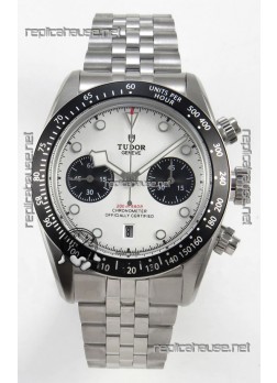 Tudor Super Clone Black Bay Chronograph Watch in White Dial
