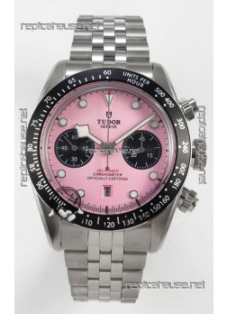 Tudor Super Clone Black Bay Chronograph Watch in Pink Dial