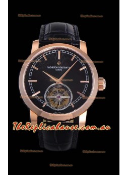 Vacheron Constantin Minute Repeater Tourbillon Swiss Replica Watch in Steel Casing 44MM Rose Gold Casing
