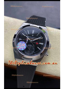 Vacheron Constantin Overseas Dual Time Stainless Steel  1:1 Mirror Swiss Replica Black Dial