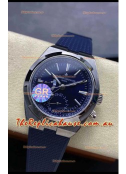 Vacheron Constantin Overseas Dual Time Stainless Steel  1:1 Mirror Swiss Replica Blue Dial
