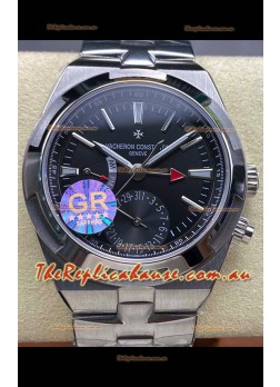 Vacheron Constantin Overseas Dual Time Stainless Steel  1:1 Mirror Swiss Replica Black Dial