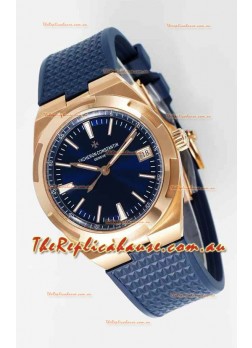 Vacheron Constantin Super Clone Overseas Edition Rose Gold Casing Rubber Strap