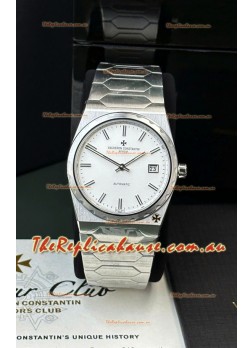 Vacheron Constantin Historiques 222 Super Clone 37MM Steel Casing Watch in White Dial 
