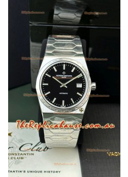 Vacheron Constantin Historiques 222 Super Clone 37MM Steel Casing Watch in Black Dial 