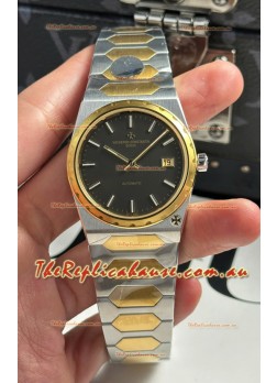 Vacheron Constantin Historiques 222 Super Clone 37MM Two Tone Casing Watch in Grey Dial 