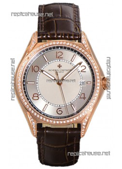 Vacheron Constantin Fiftysix Edition 904L Steel Rose Gold  1:1 Mriror Replica Creme Dial