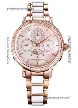 Vacheron Constantin Traditionelle Perpetual Calendar Ultra-Thin Rose Gold Swiss Replica 