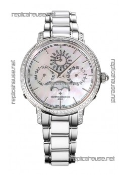 Vacheron Constantin Traditionelle Perpetual Calendar Ultra-Thin Steel Swiss Replica