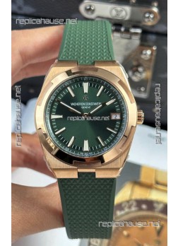Vacheron Constantin Super Clone Overseas Edition Rose Gold Casing Rubber Strap
