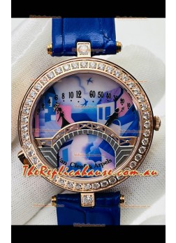 Van Cleef & Arpels Lady Arpels Pont des Amoureux in Rose Gold Blue Strap
