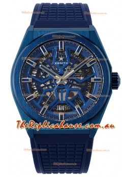 Zenith Defy Classic Skeleton 41MM Blue Ceramic Men's Swiss Replica Watch