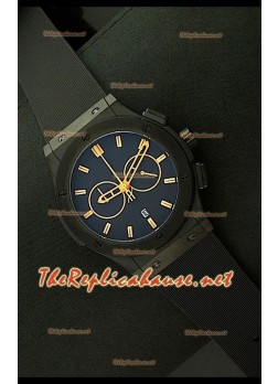 Hublot Vendome Chronograph PVD Japanese Watch - Yellow Markers