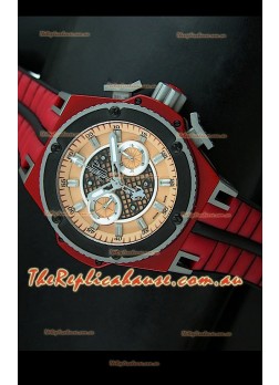 Hublot King Power Ferrari Edition Swiss Replica Watch - Red Strap