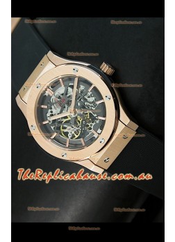 Hublot Classic Fusion Japanese Replica Watch in Pink Gold Casing