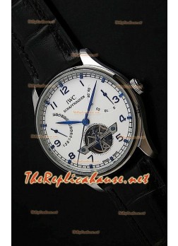 IWC Tourbillon Japanese Replica Watch in White Dial
