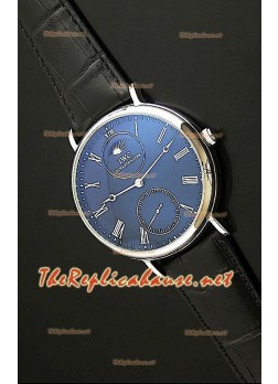 IWC Portofino Moon Phase Japanese Watch in Black Dial