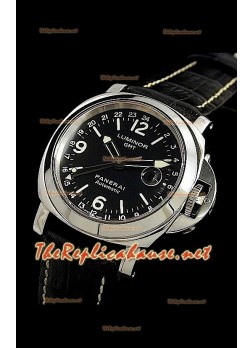 Panerai Luminor GMT Swiss Watch - Super Luminous Markers 