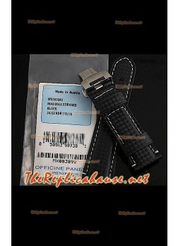 Panerai Leather Strap with Carbon Design
