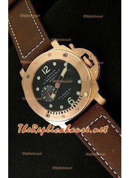 Panerai Luminor Submersible Rose Gold Watch in Black Dial - 47MM 