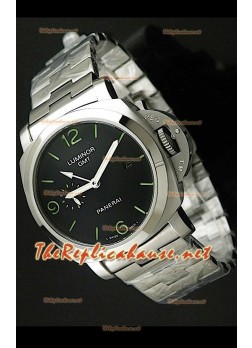 Panerai Luminor GMT PAM329 Japanese Watch in Steel Strap