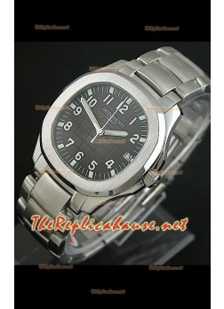 Patek Philippe Aquanaut Swiss Replica Watch Black Dial