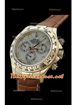 Rolex Daytona Cosmograph Swiss Replica Watch in Pearl Dial