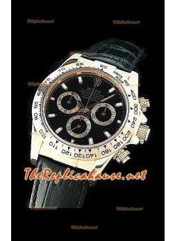 Rolex Daytona Cosmograph Swiss Replica Watch in Black Dial