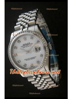 Rolex Datejust Swiss Replica Watch with White Dial