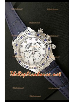 Rolex Cosmograph Daytona 7750 Movement Swiss Watch in Purple Leather Strap