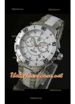 Tag Heuer Formula 1 Ladies Chronograph Watch in White - 1:1 Mirror Replica