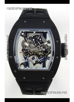 Richard Mille RM055 FREE SPRUNG MVMNT Black Ceramic Grey Inner Bezel Super Clone Watch 