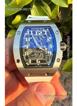Richard Mille RM67-01 Titanium Extra-Flat White Strap Super Clone Watch 