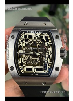 Richard Mille RM67-01 Titanium Extra-Flat Black Strap Super Clone Watch 