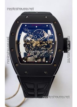 Richard Mille RM055 FREE SPRUNG MVMNT Black Ceramic Black Inner Bezel Super Clone Watch 
