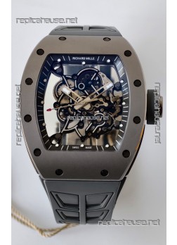 Richard Mille RM055 FREE SPRUNG MVMNT Grey Ceramic Case Super Clone Watch 