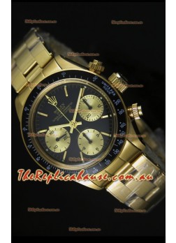 Rolex Daytona 6265 Cosmograph Black Dial in Gold Case