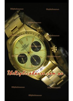 Rolex Daytona 6265 Cosmograph Metallic Gilt Dial in Gold Case