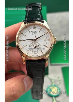Rolex Super Clone Cellini 50525 White Dial Rose Gold Super Clone Watch 