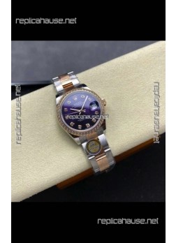 Rolex Super Clone Datejust 31MM Blue Dial Rose Gold Oyster Super Clone Watch 