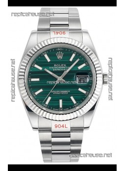 Rolex Datejust Cal.3235 Movement Green Striped Dial 41MM Super Clone Watch 