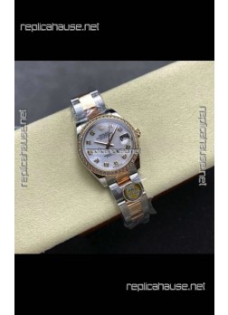 Rolex Super Clone Datejust 31MM Pearl Dial Rose Gold Oyster Super Clone Watch 