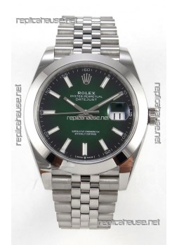 Rolex Datejust 126234 Ombre Green Dial Jubilee FREE SPRUNG MVMT Super Clone Watch 41MM