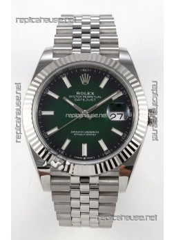 Rolex Datejust 126234 Ombre Green Dial Jubilee FREE SPRUNG MVMT Super Clone Watch 41MM