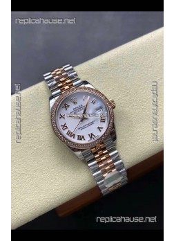 Rolex Super Clone Datejust 31MM White Dial Yellow Gold Super Clone Watch 