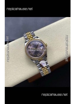Rolex Super Clone Datejust 31MM Grey Dial Yellow Gold Super Clone Watch 