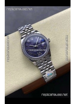 Rolex Super Clone Datejust 31MM Purple Dial Steel Case Super Clone Watch 
