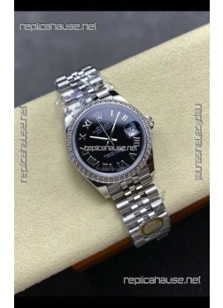 Rolex Super Clone Datejust 31MM Black Roman Dial Jubilee  Super Clone Watch