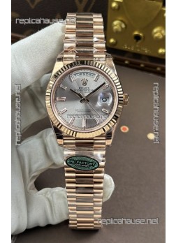 Rolex Day Date 228236 Rose Gold Steel Crystal Dial Super Clone Watch 