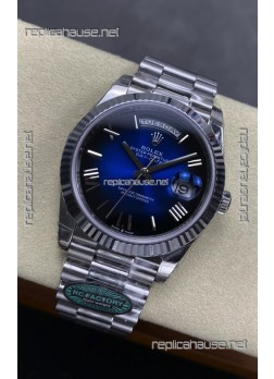 Rolex Day Date 228236 Stainless Steel Blue Ombre Super Clone Watch 